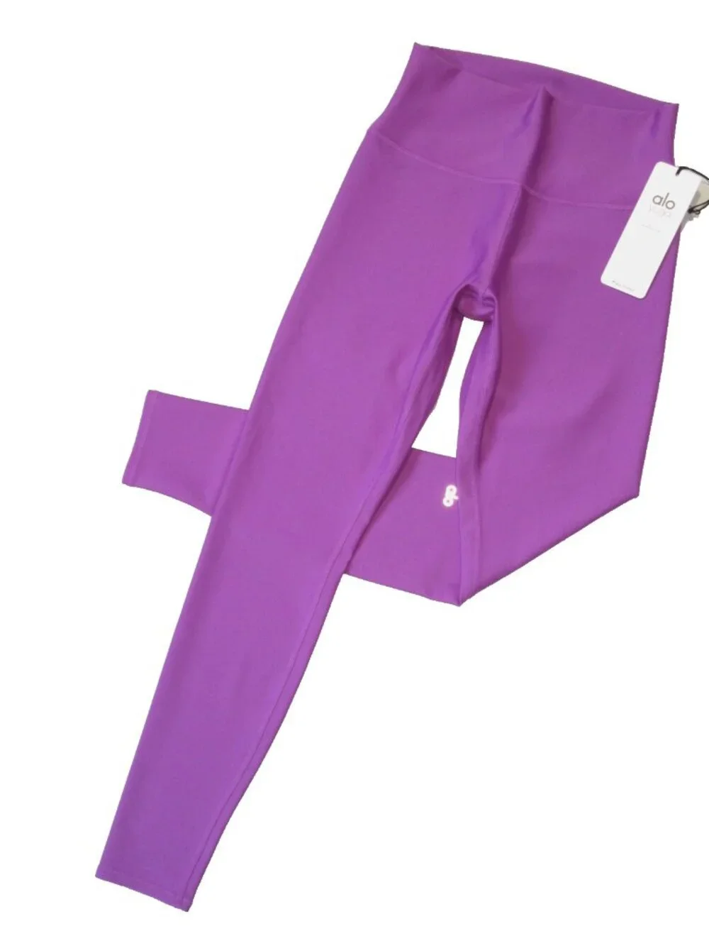 NWT Alo Yoga High-Waist Airlift Legging in Electric Violet Stretch Workout L